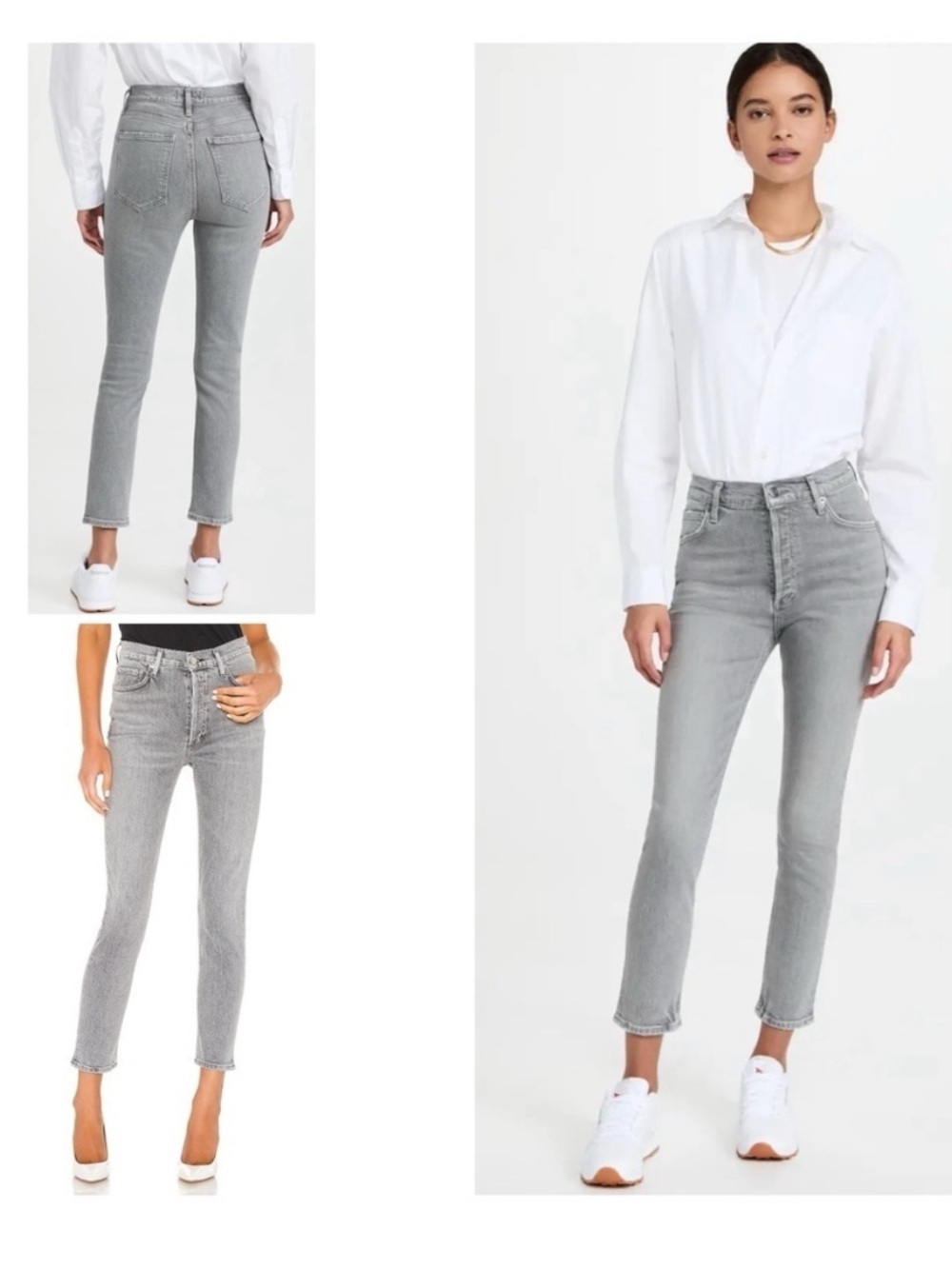 Agolde Skinny Jeans in Washed Gray Stretchy